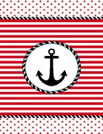 Kırmızı Çocuk Odası Halısı Denizci 6044-1K - Yıkanabilir Halılar