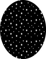 Oval Çocuk Halısı Siyah 6178K - Yıkanabilir Halılar