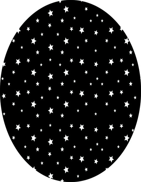 Oval Çocuk Halısı Siyah 6178K - Yıkanabilir Halılar