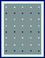 Yıldız Çocuk Halısı Gri Mavi 6174K - Yıkanabilir Halılar